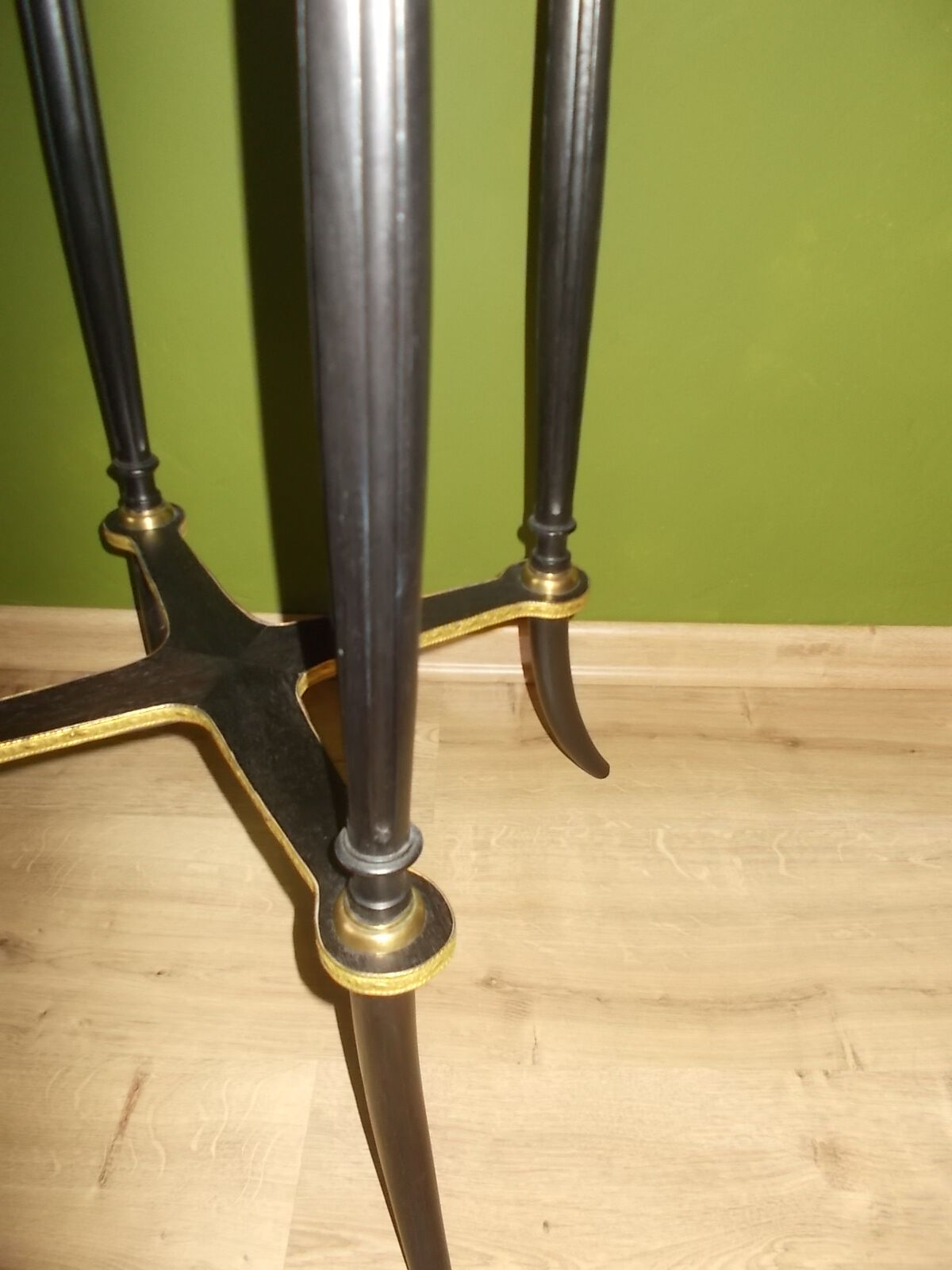 Napoleon III side table with marble top and openwork gallery.