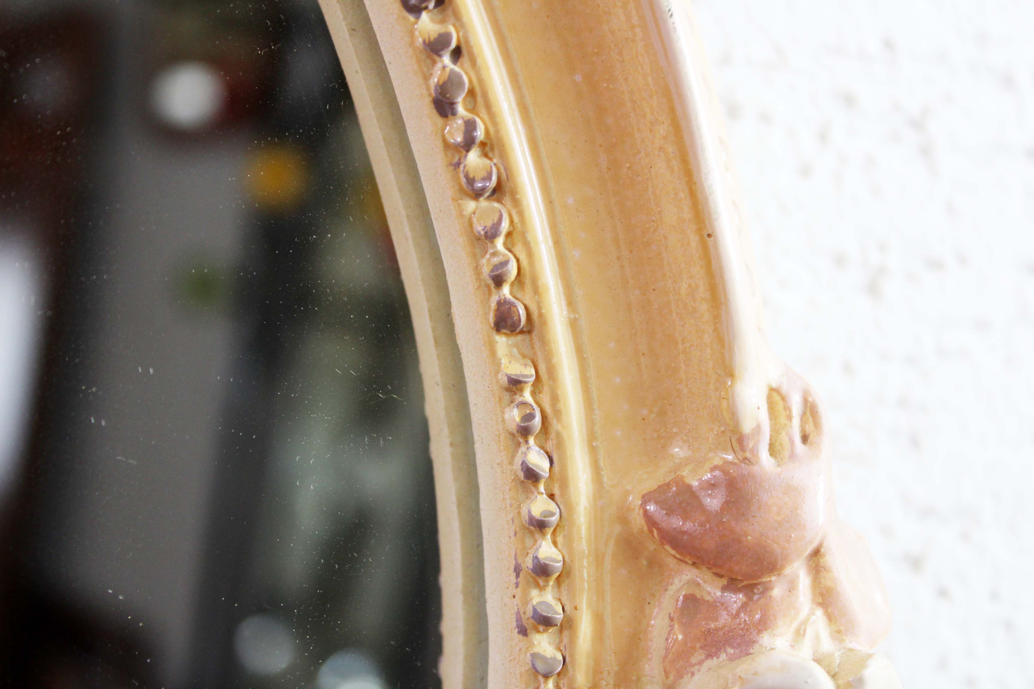 Mirror vintage floral decoration 49x49cm