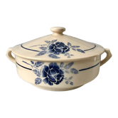 Tureen blue flowers Saint-Amand 30s-40s