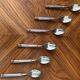 6 small silver-plated metal spoons, Vuillermet silversmiths, Art Deco, 1930