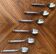 6 small silver-plated metal spoons, Vuillermet silversmiths, Art Deco, 1930