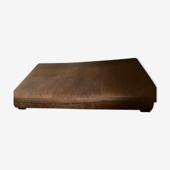 AMPM brown leather sofa