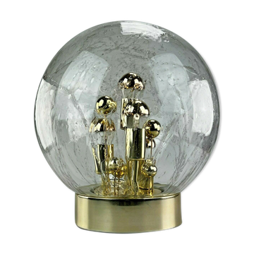 Lampe de table lampe à boule Doria « Big Ball » verre espace age design 60s 70s