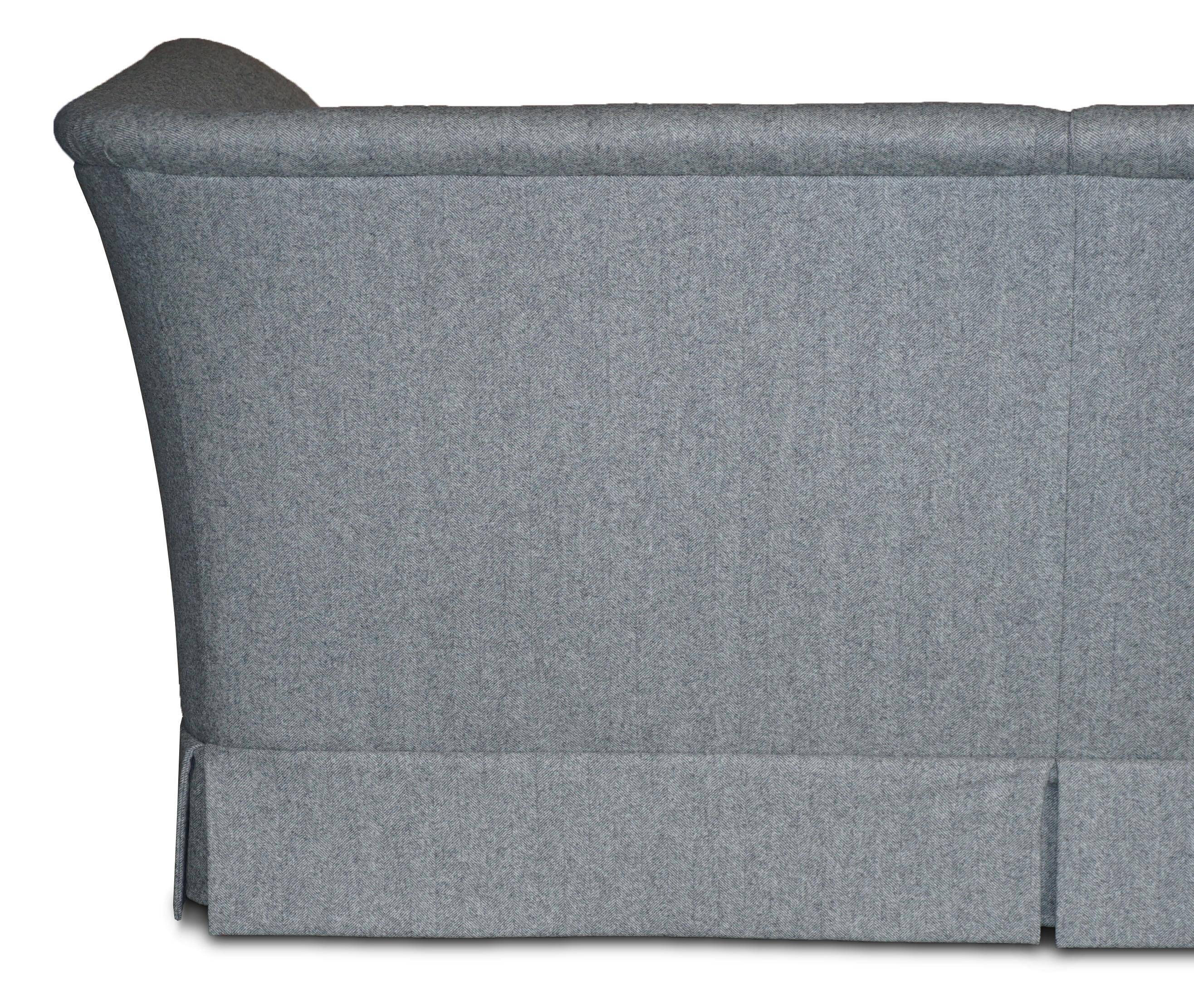 Howard & Son's restored sofa, 100% wool.