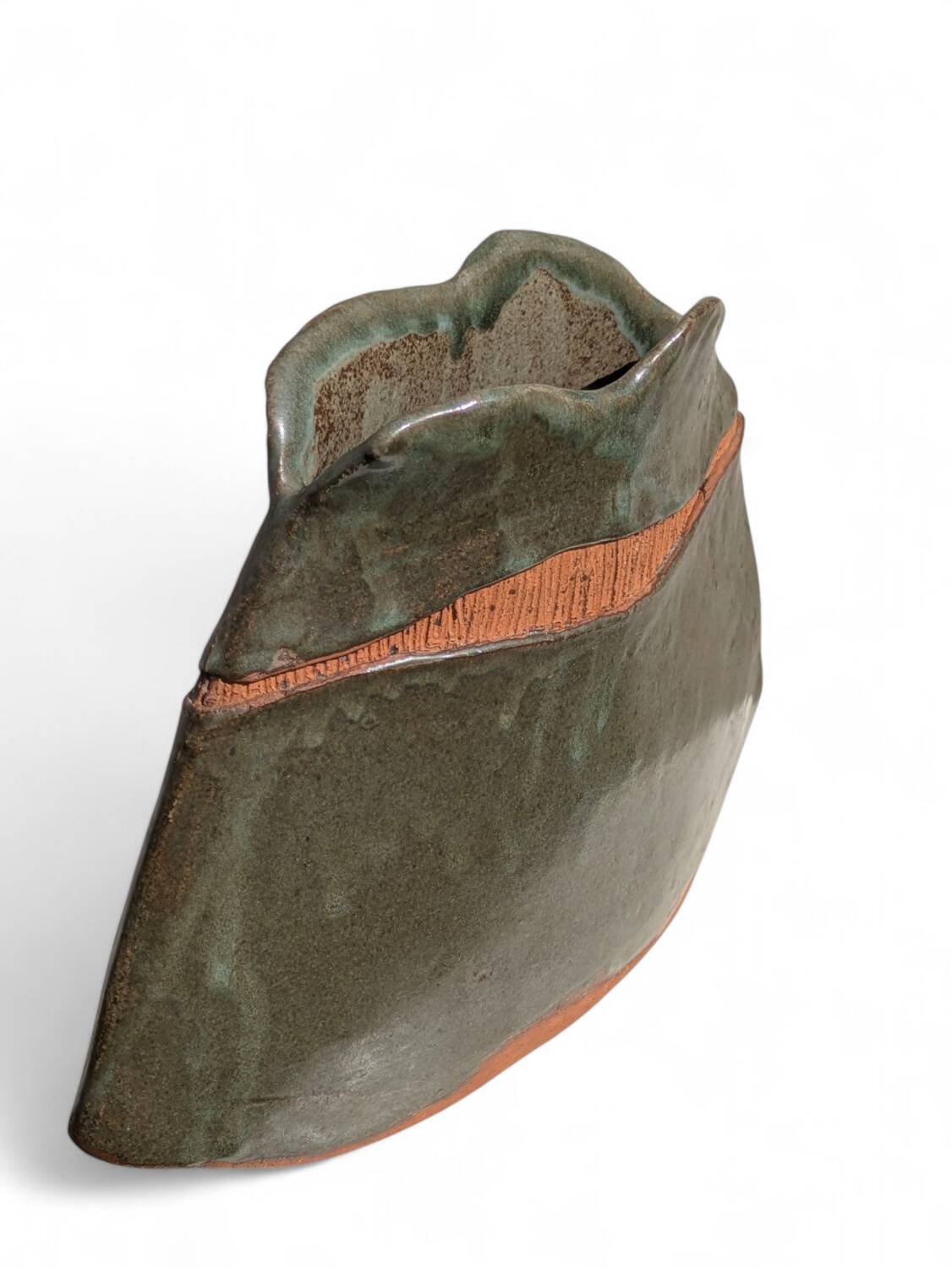 Sculptural vase in glazed stoneware – Odile Pichon – Vintage ceramics