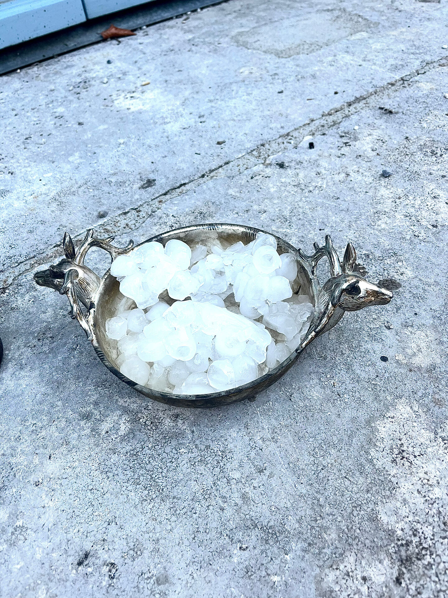 Stag Head Ice Dish Silver Plated Deer Barware