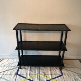 Vintage bamboo black shelf