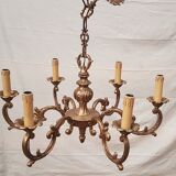 Old bronze chandelier