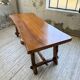 Aranjou farmhouse table in blond elm, 1950s