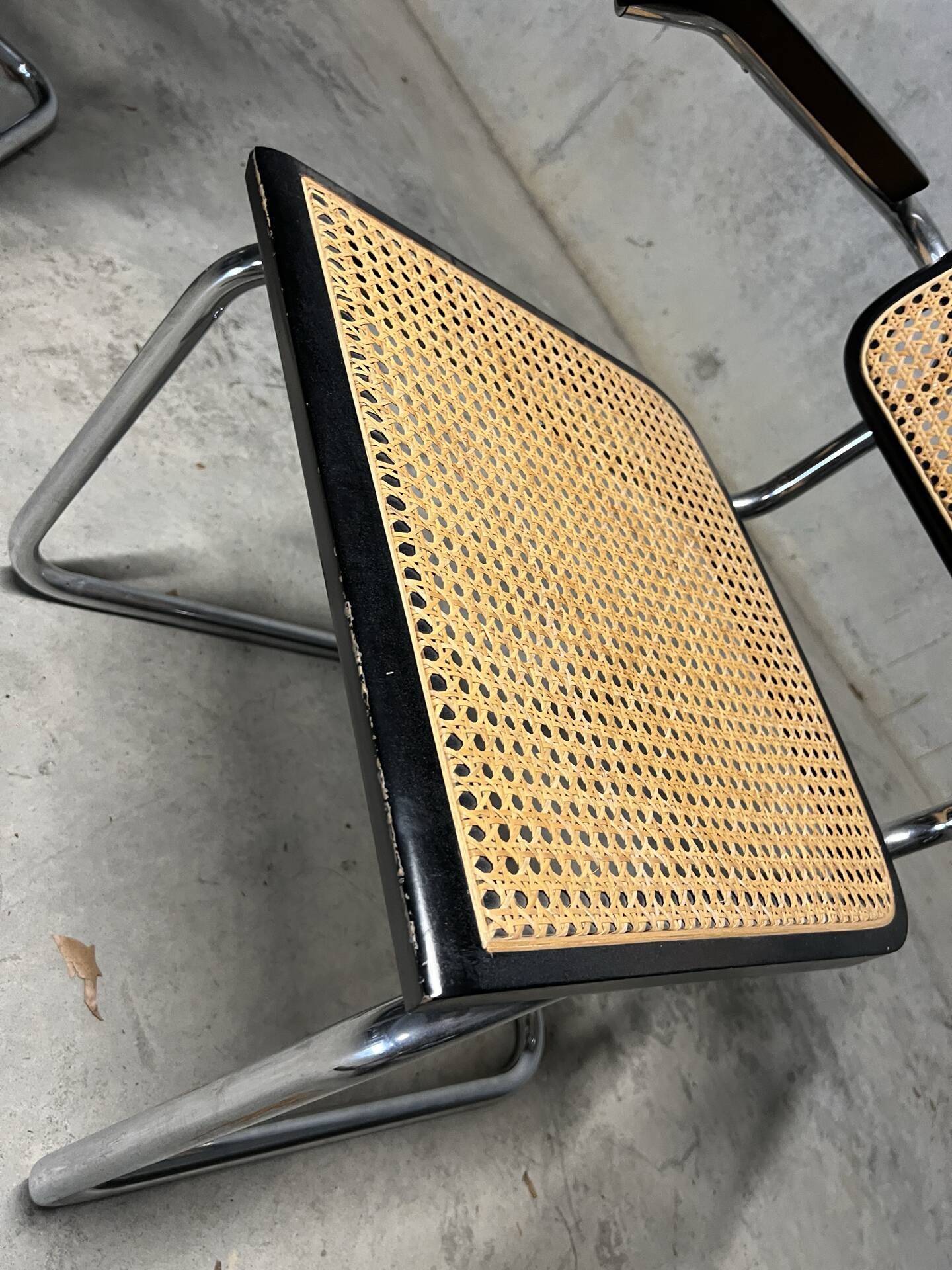 Black Cesca B64 chair by Marcel Breuer from the 1970s