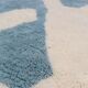 Modern sky blue and white Mrirt Moroccan rug
