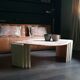 Table en marbre vintage années 80 par Rochebobois