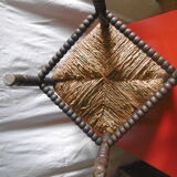 Straw corner chair