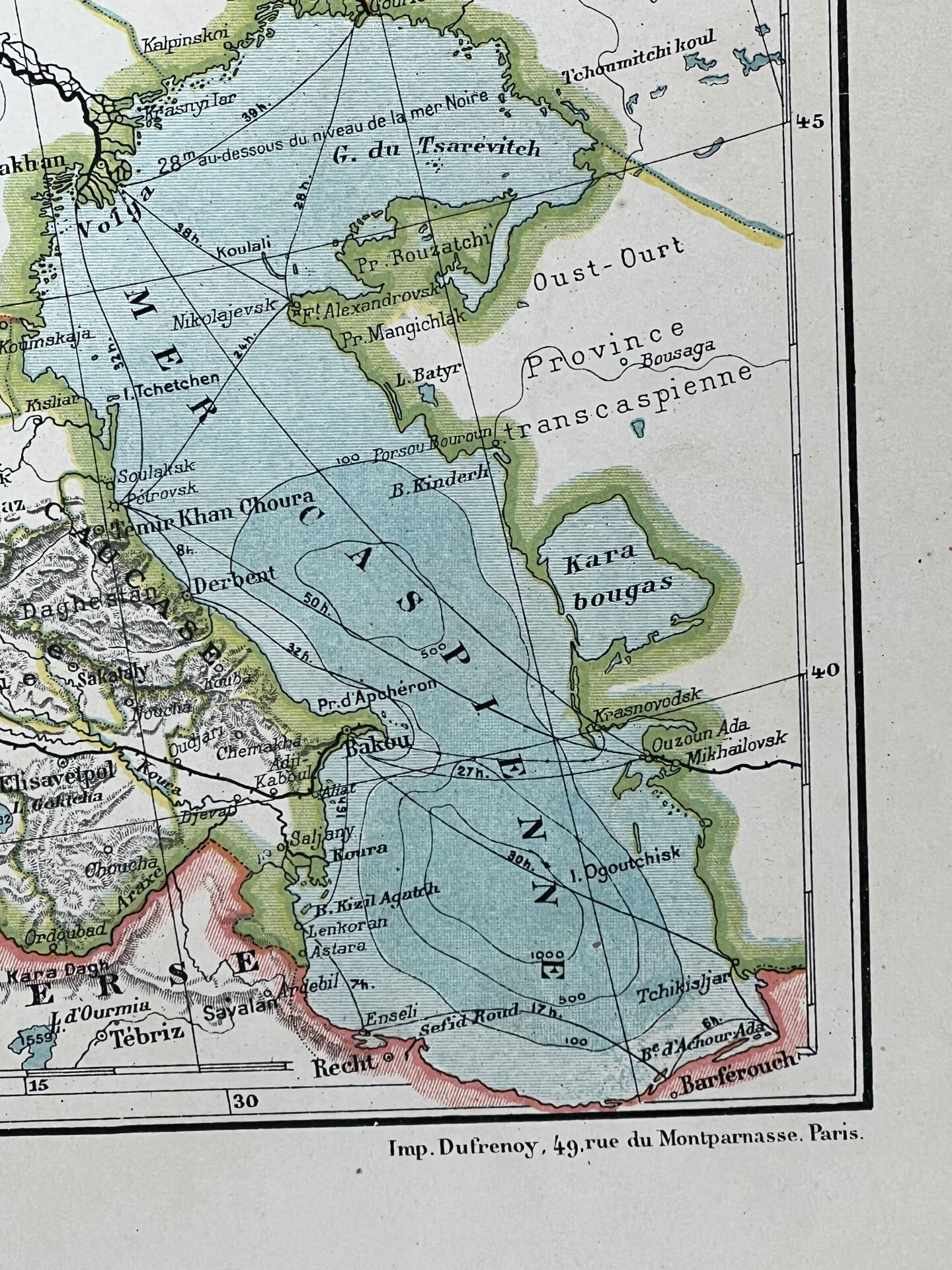 Carte ancienne Russie Suède Norvège 49x37,5cm