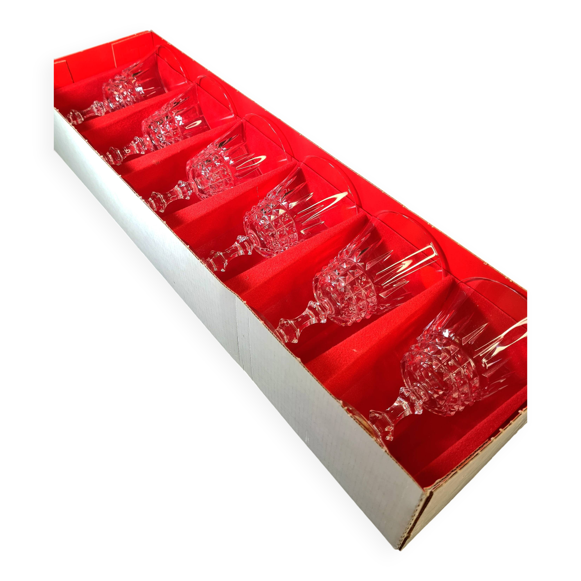 Set of 9 crystal glasses – Tuilerie model by Cristal d’Arques