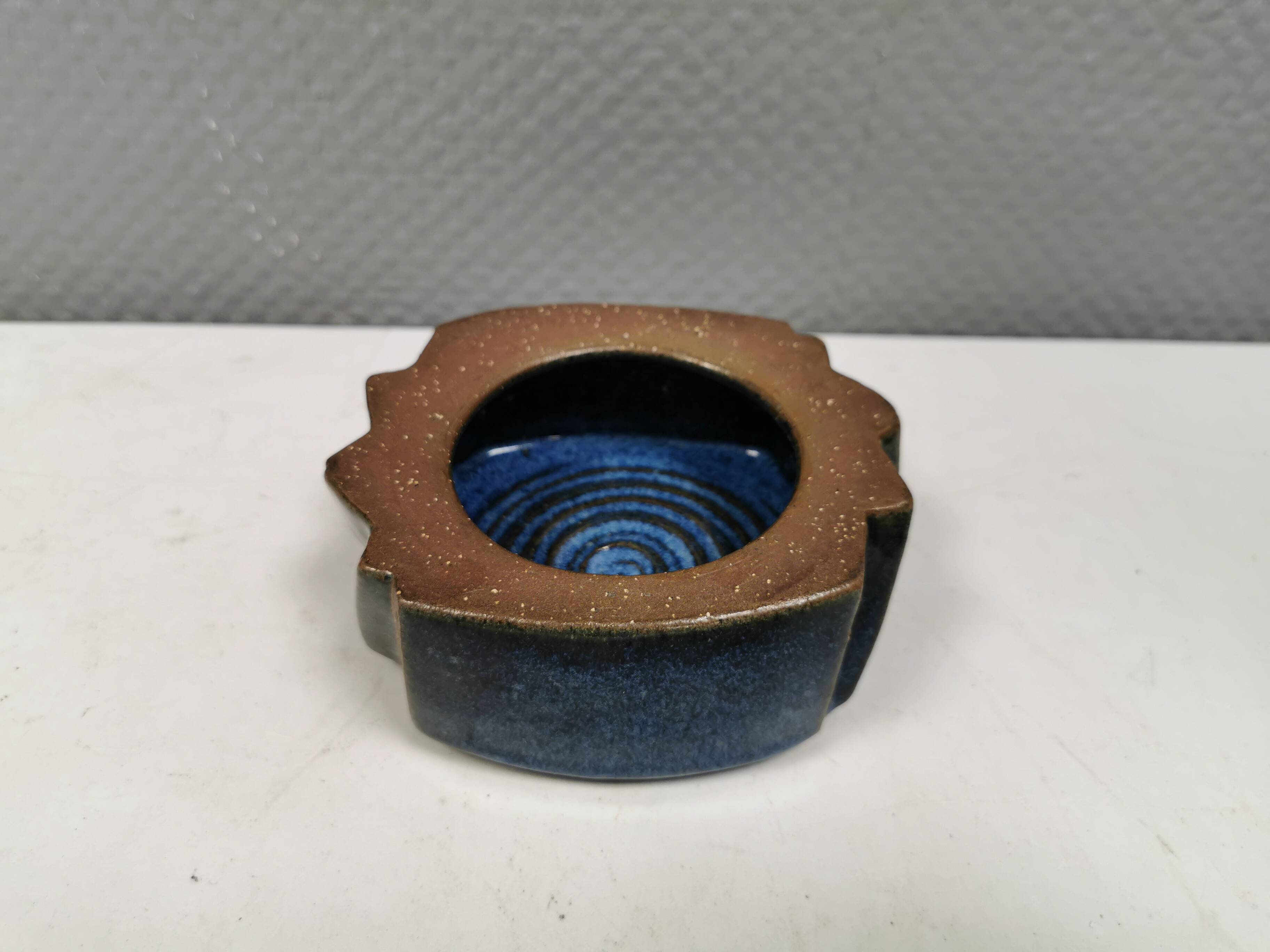 Ceramic bowl in bluish glaze. By Marianne Starck (MS) Denamrk 1960s