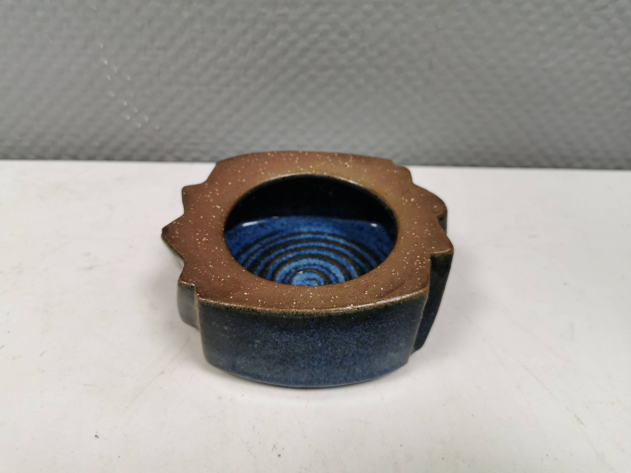Ceramic bowl in bluish glaze. By Marianne Starck (MS) Denamrk 1960s