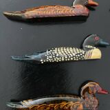 6 duck-shaped knife holders in lacquered wood