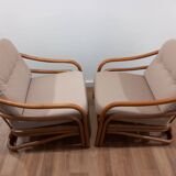 Two rattan armchairs from the 1970s, Scandinavia