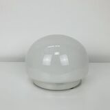 Vintage white opaline ball wall lamp, half sphere