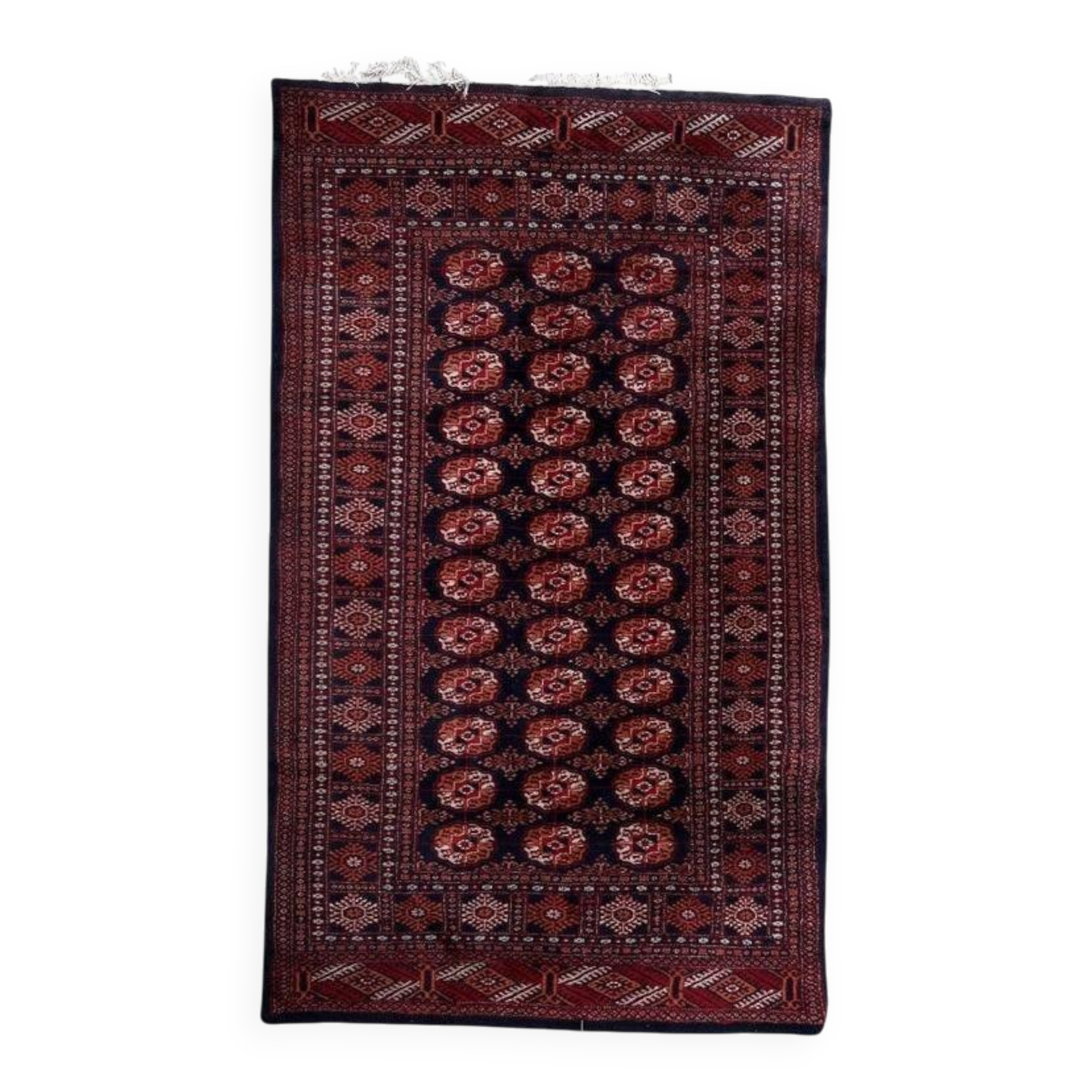 Tapis Boukhara ouzbek vintage fait main, 153 cm x 254 cm, années 1960 - 1C1151