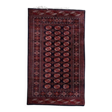 Handmade vintage Uzbek Bukhara rug 153cm x 254cm 1960s - 1C1151