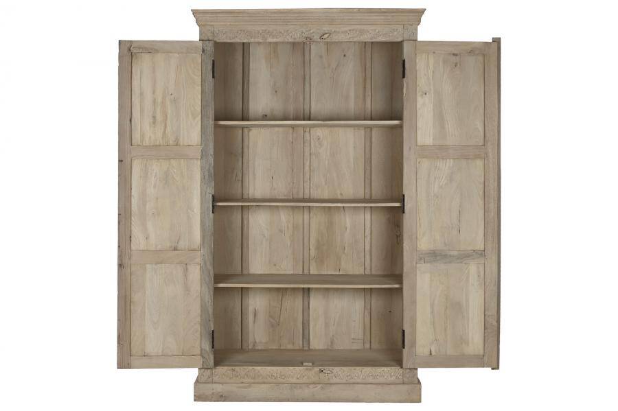 Armoire mangue 125x43x214 sculpture naturel