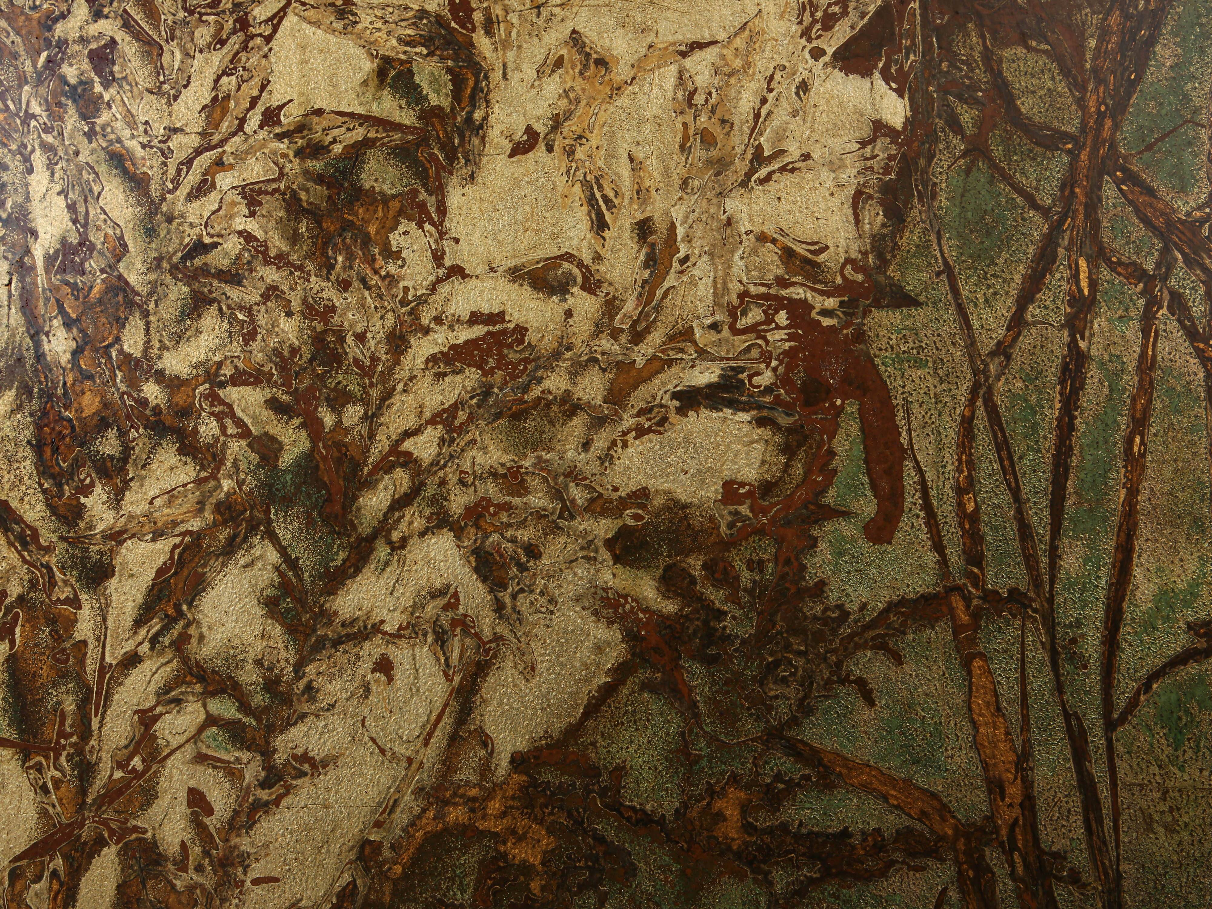 Nicolas Seailles large lacquered panels framed 1978