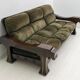 Luciano Frigerio Mid-Century Modern Italian Wood and Suede Sofa "Ussaro",70