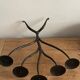 Brutaliser 5-branched mid century wrought iron candlestick – unique piece