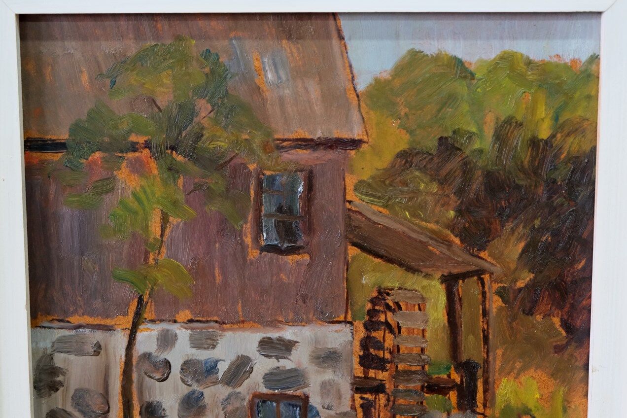 Swedish modern oil painting, 1956 Osvald Schalin (1897-1975)