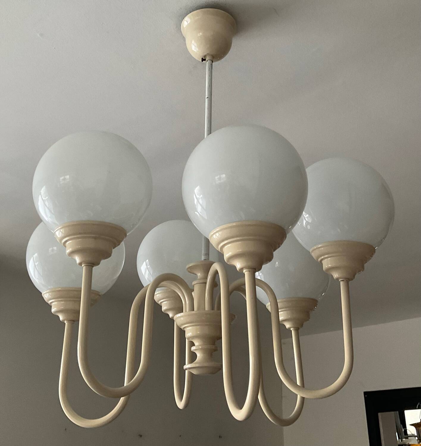 Lustre spoutnik Kaiser Leuchten, années 80