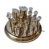 Brass plafond with Swarovski crystals, 1970s