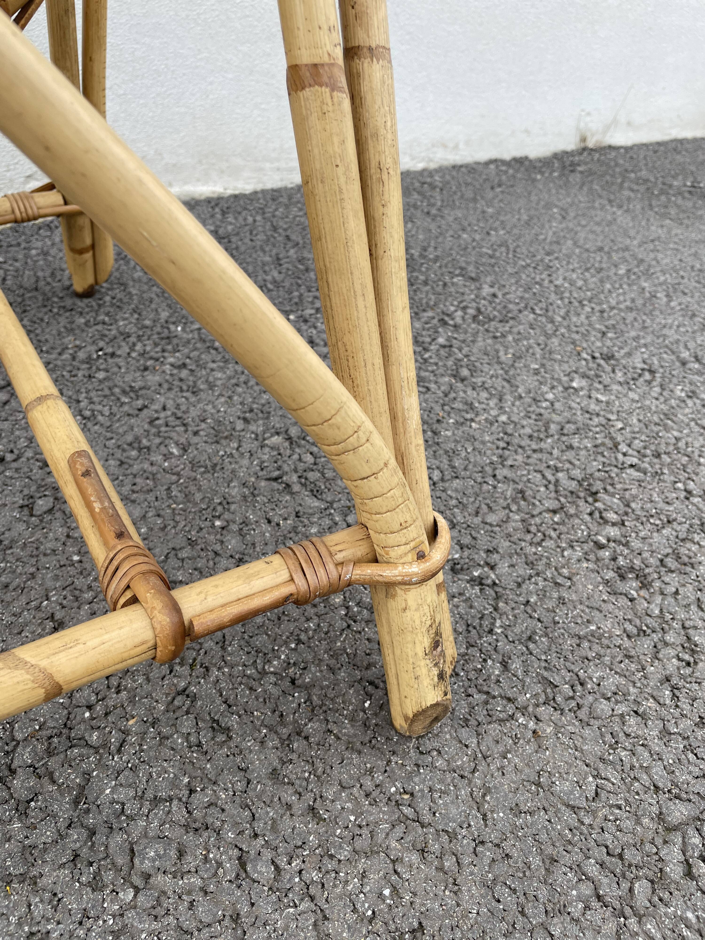 Rattan basket armchair