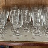 Villeroy and Boch crystal glassware set, square base model