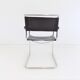 Set de 4 fauteuils Thonet S34 cuir cantilever par Mart Stam