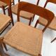 1950s set of 6 vintage Danish teak dining chairs No. 75 by Niels O. Møller