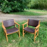 2 Hans Wegner armchairs model AP-50