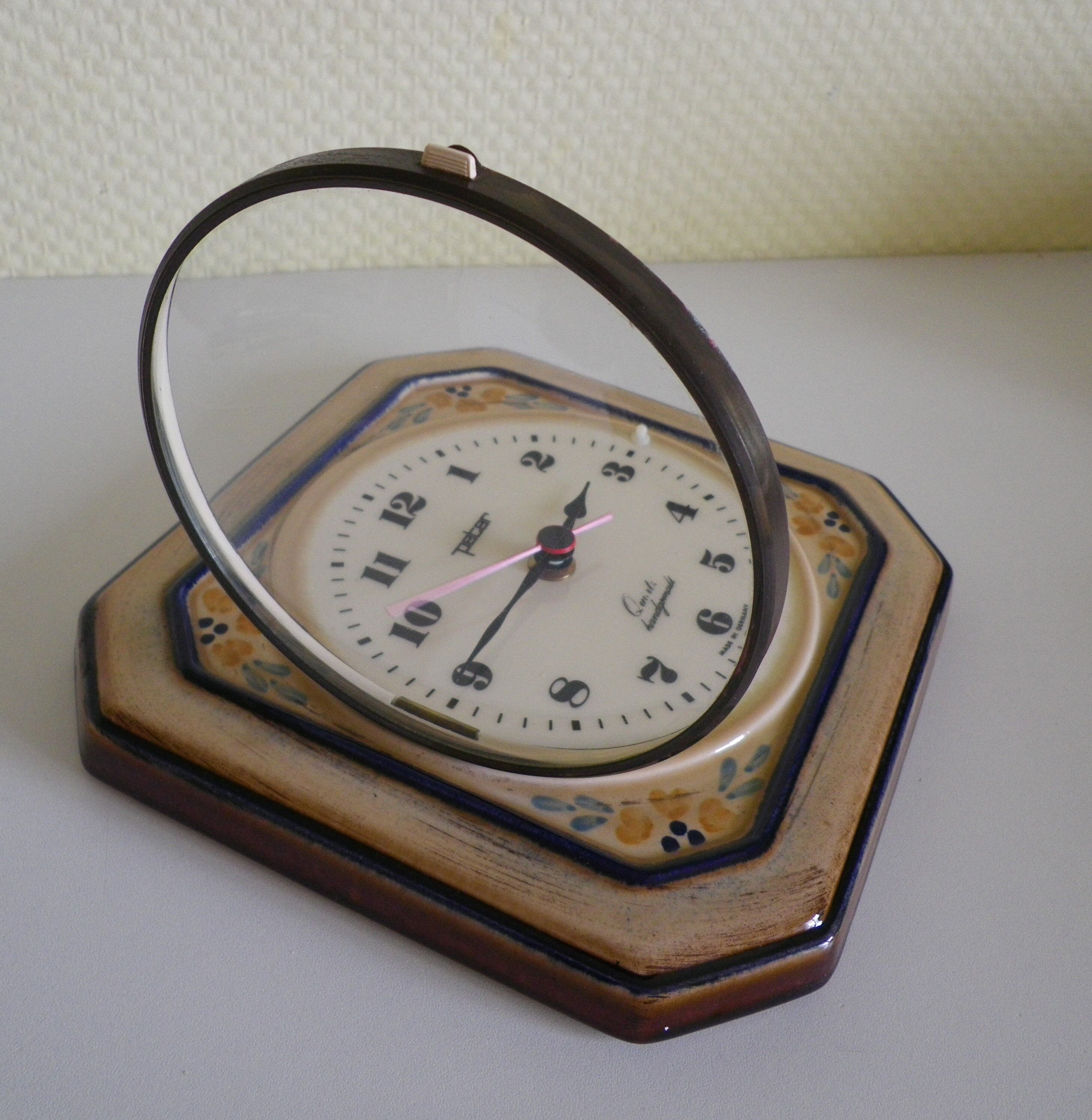 Enamel ceramic pendule/clock - Mark Peter - Germany