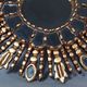 Vintage 35 cm gilded carved wood sun mirror with wooden slats D326
