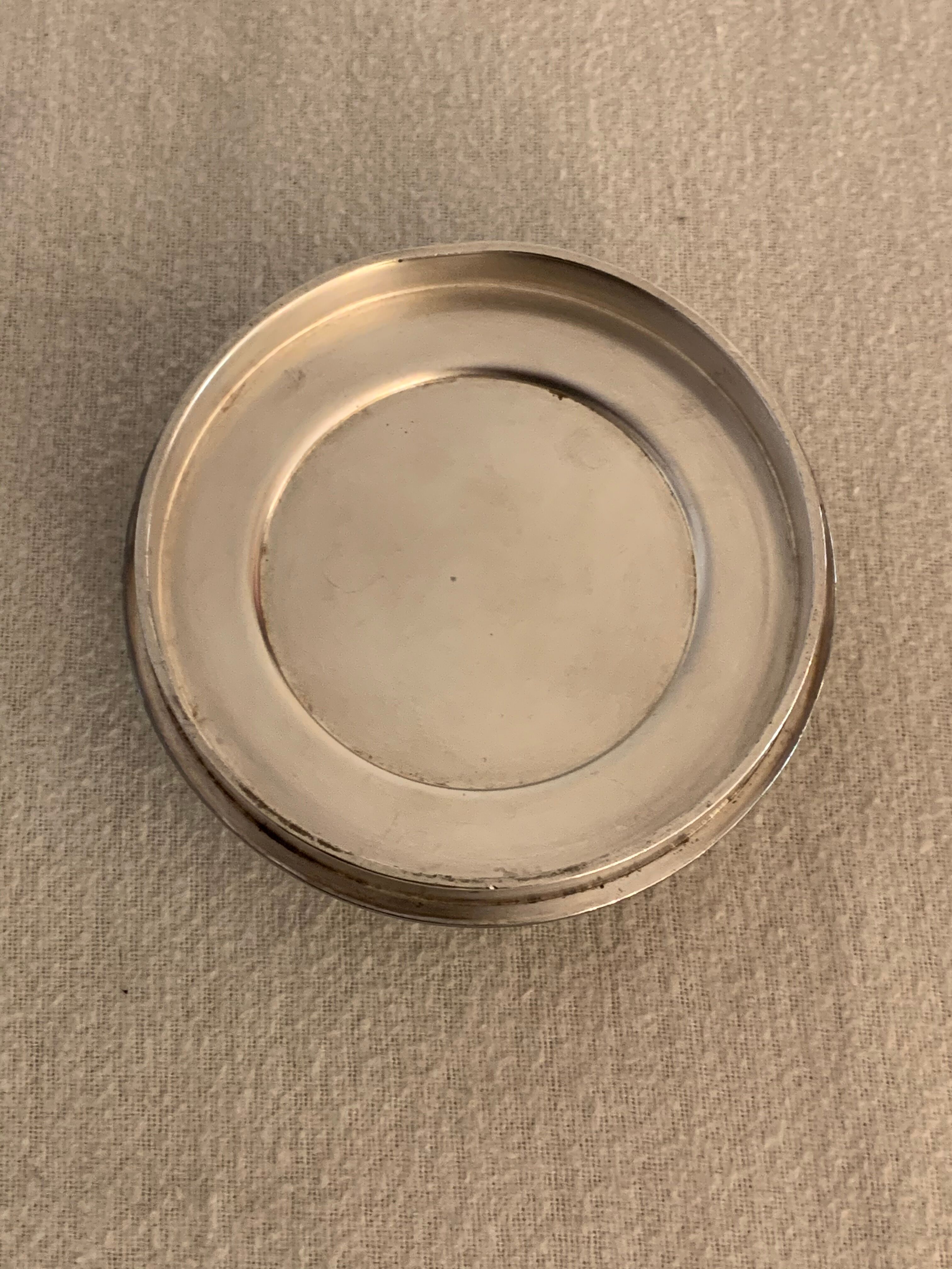 Luc Lanel silver metal and rosewood sugar for Christofle art deco