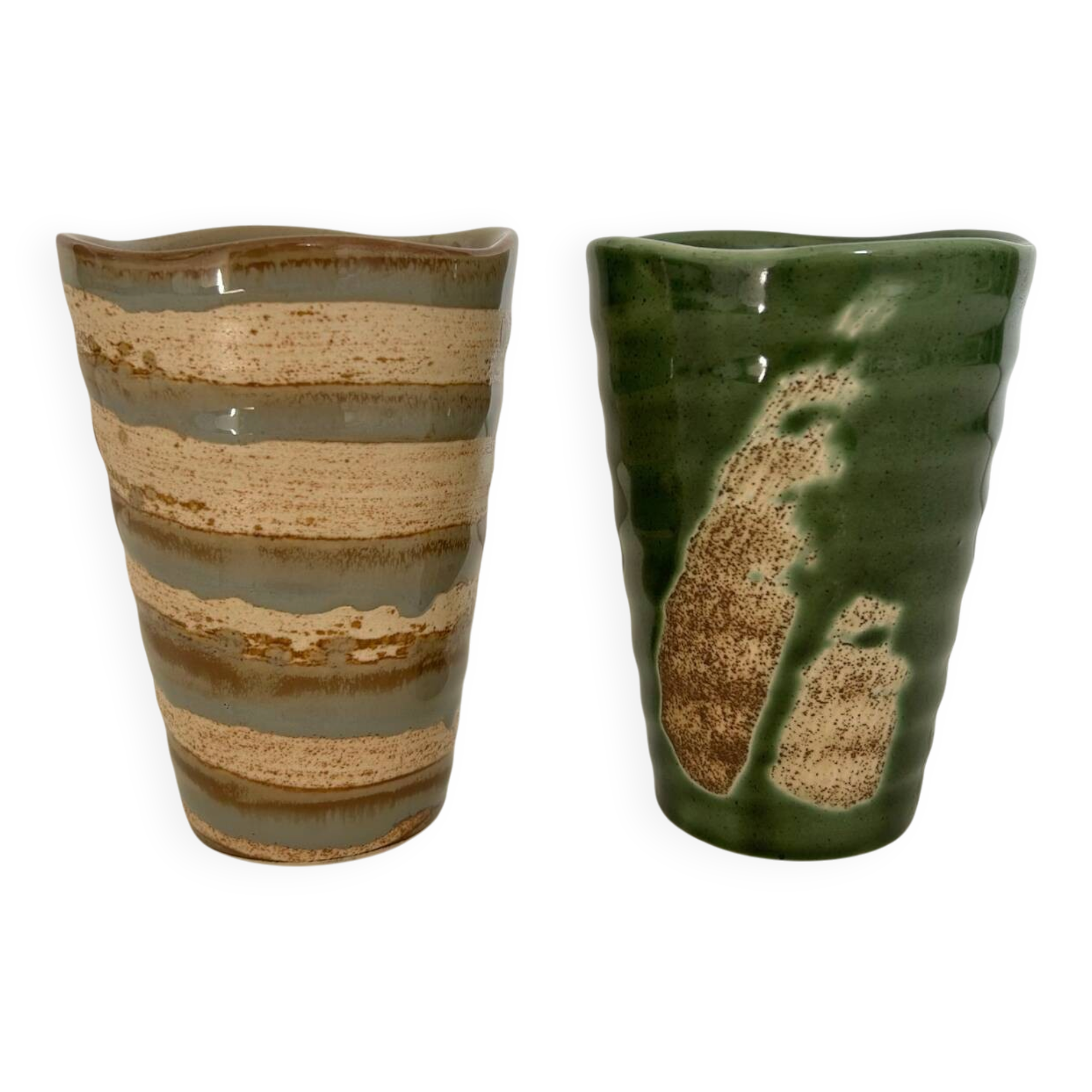 Paire de vases en grès