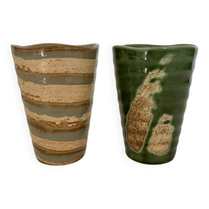 Paire de vases en grès