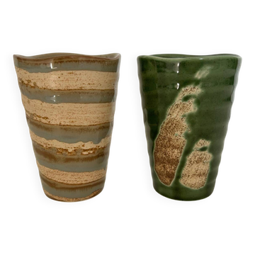Paire de vases en grès