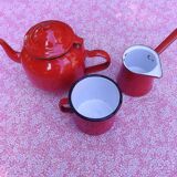 Lot 3 items enamelled tole