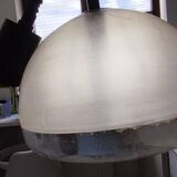 Chandelier rises and falls transparent plastic and chrome vintage 1970 space age