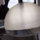 Chandelier rises and falls transparent plastic and chrome vintage 1970 space age