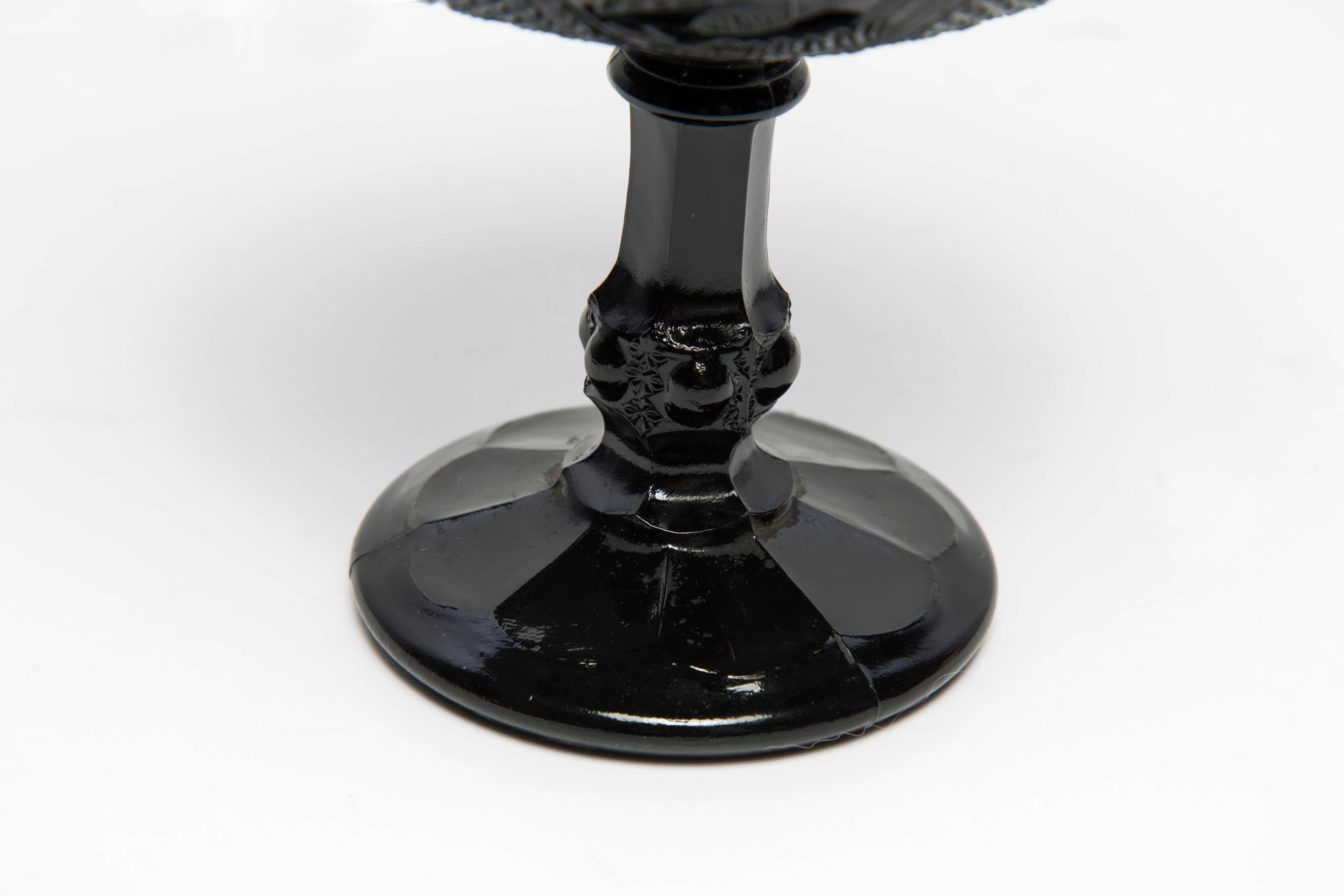 Vintage black decorative plate, Italy, 1960s