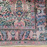 Antique Handmade Middle Eastern Kerman Rug 3.9' x 6.9' (120 cm x 211 cm), 1920s - 1L15