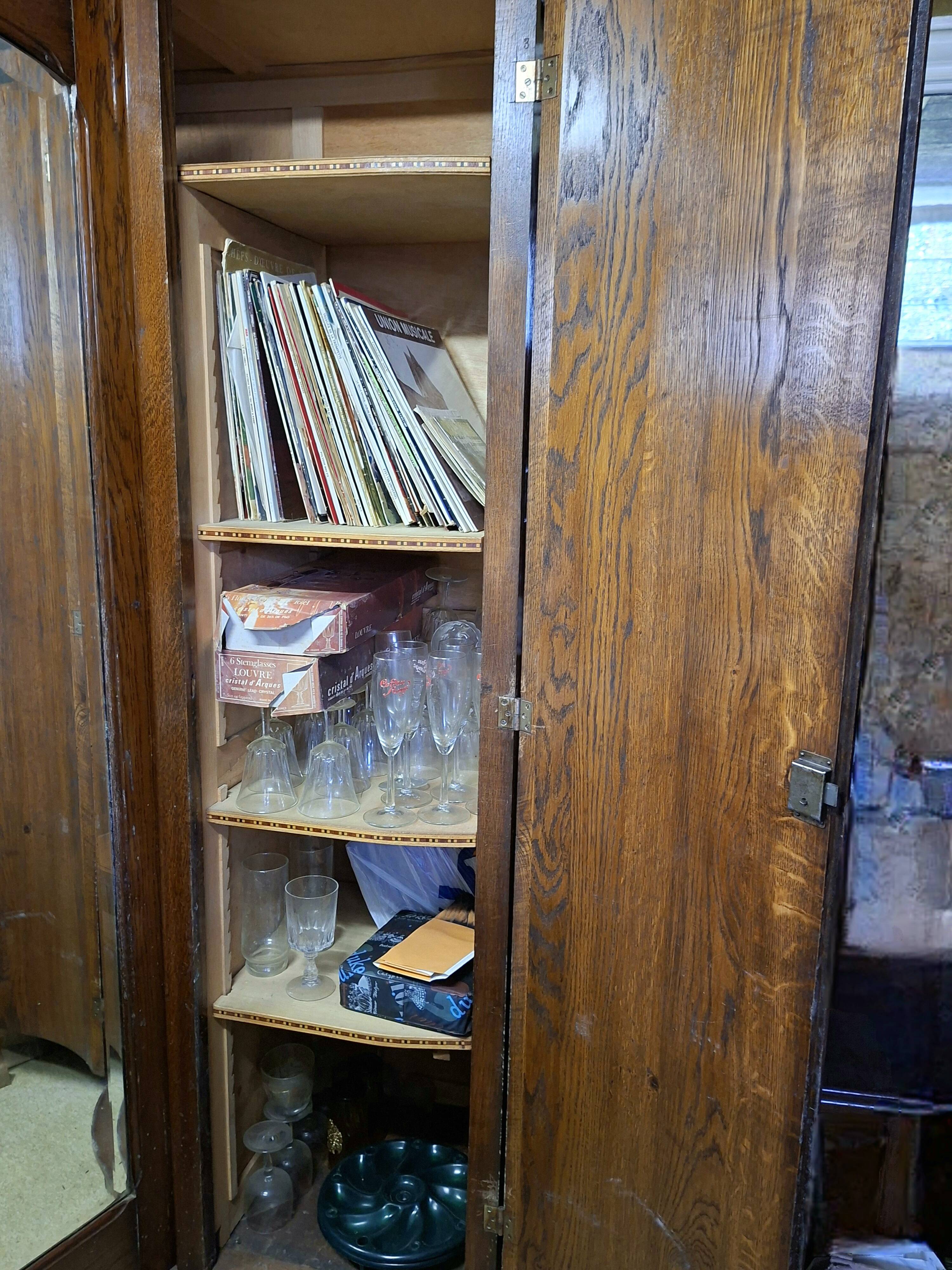 wardrobe with a mirror in the centre